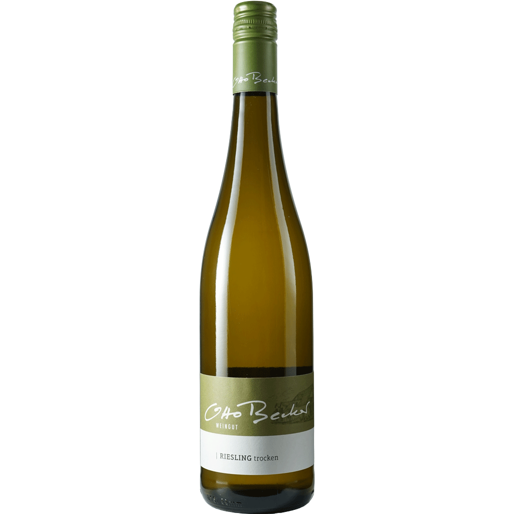 Riesling trocken – Weinflasche vom Weingut Otto Becker aus Ludwigshöhe, Rheinhessen